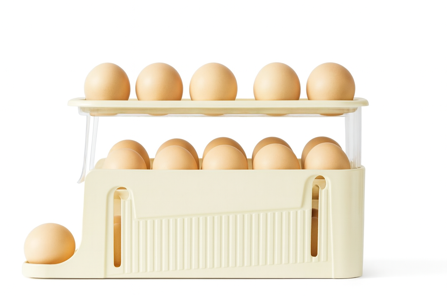 Caja Organizadora de Huevos Plegable– Ahorro de Espacio y Protección | 28 × 8,5 cm