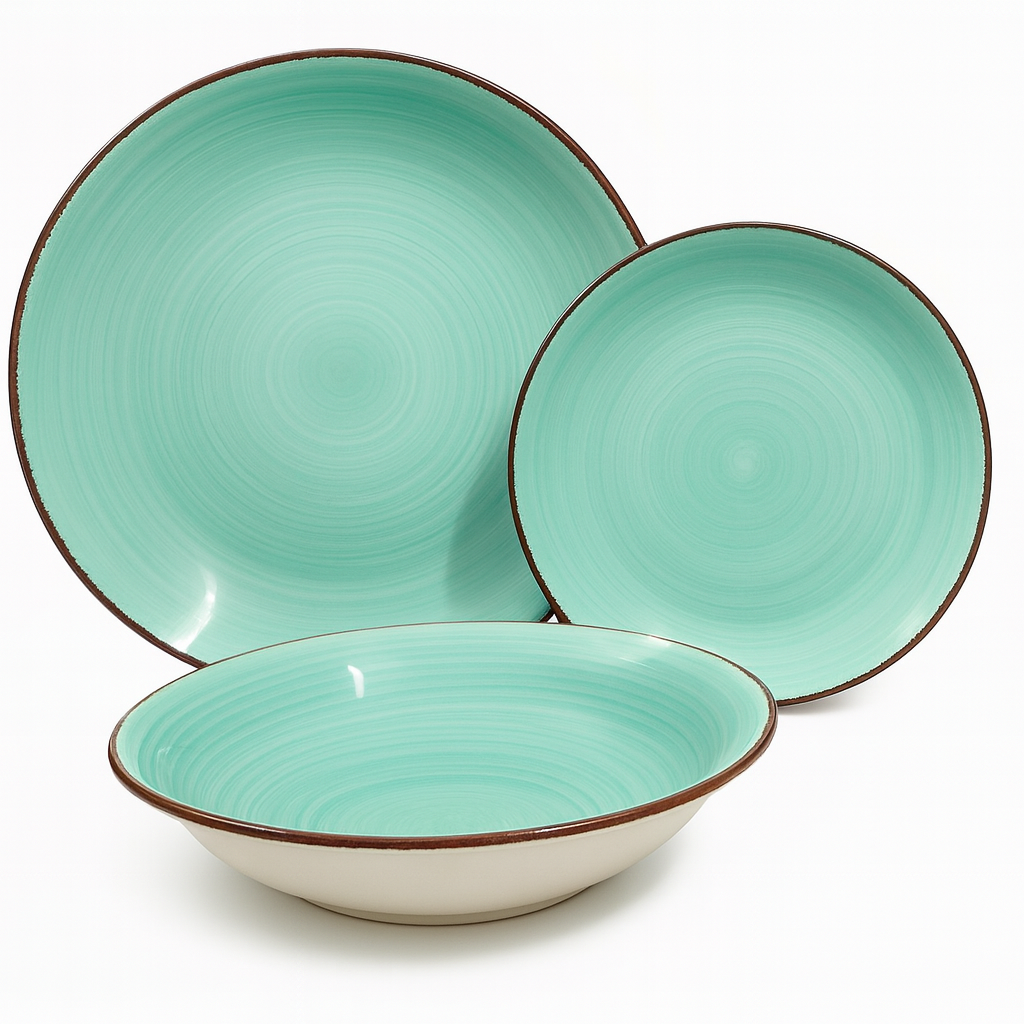 Set de plato y cuenco de ceramica variedad