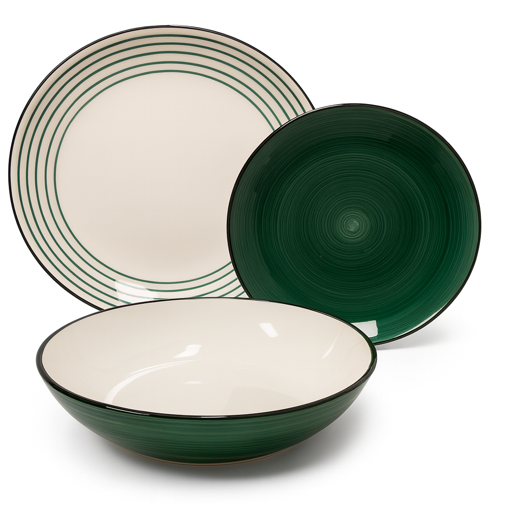 Set de plato y cuenco de ceramica variedad