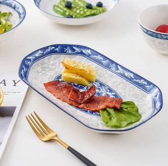 Platón rectangular de 12,5"