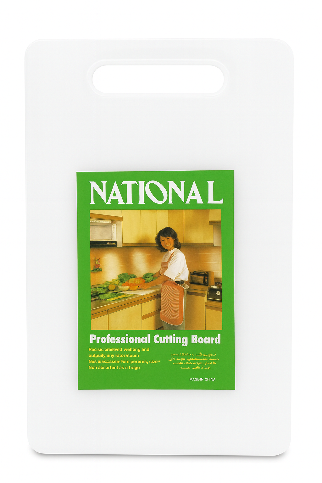 Tabla cortar blanca, 43x27x0,8 cm.