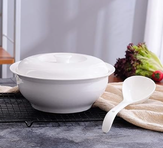 Cuenco de cerámica con tapa de 9"