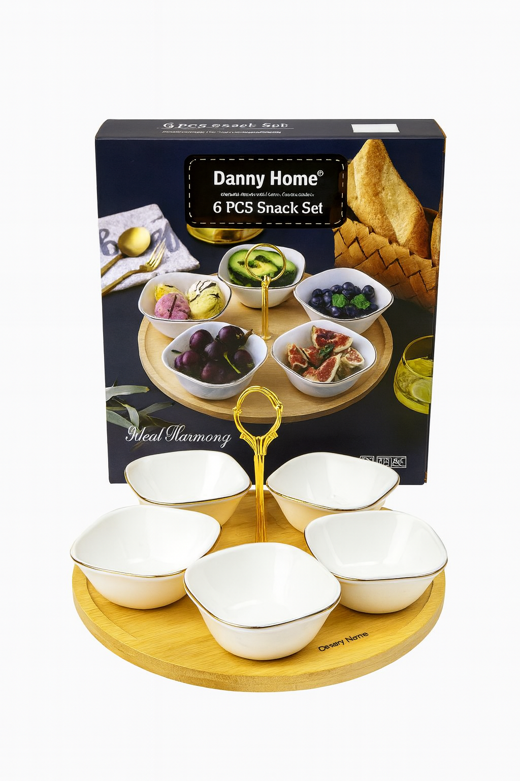 Juego de cuencos de vidrio de 6 piezas.