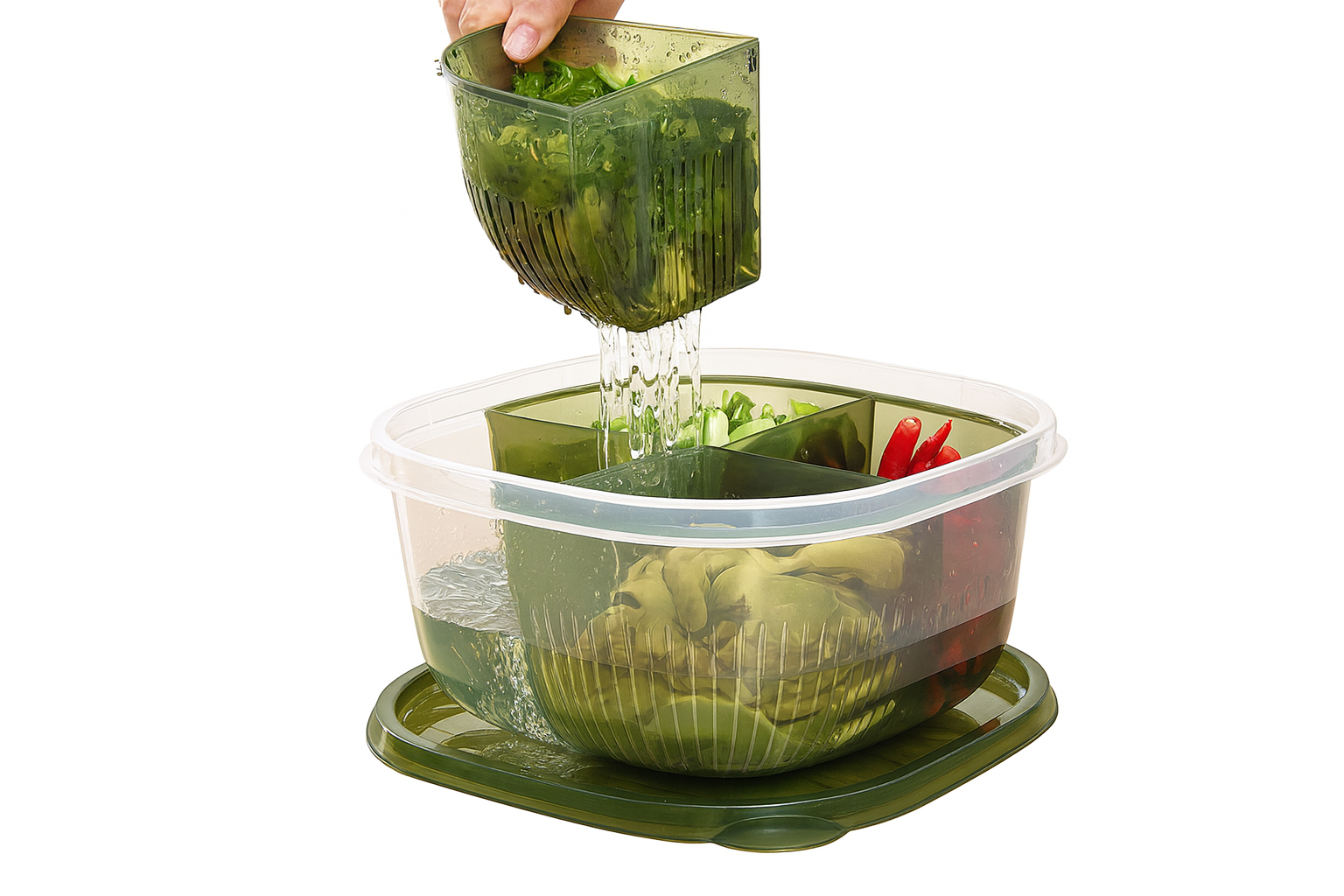 Cesta de Escurrido – Mediana con Divisiones | 16,5 × 7,8 cm