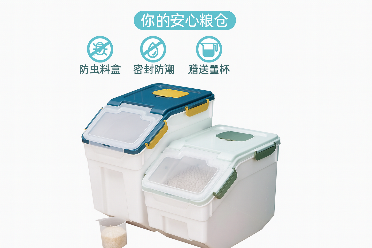 Caja de Almacenamiento PD-YH017 – Plástico para Arroz | 41,5 × 27 × 40 cm