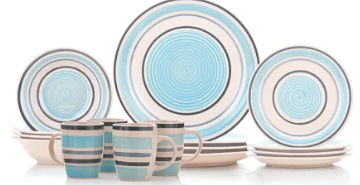 Vajilla de 16 piezas en color azul.
