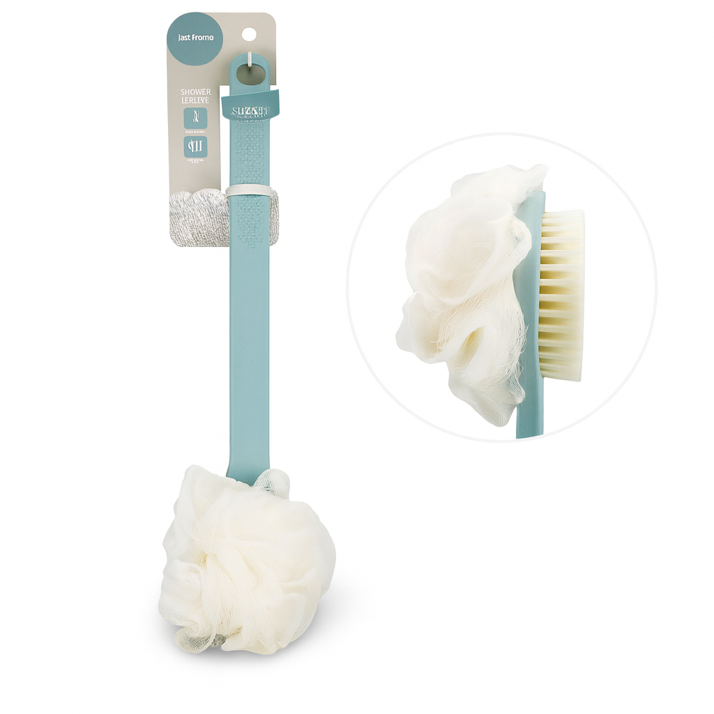 Cepillo de ducha para espalda con mango