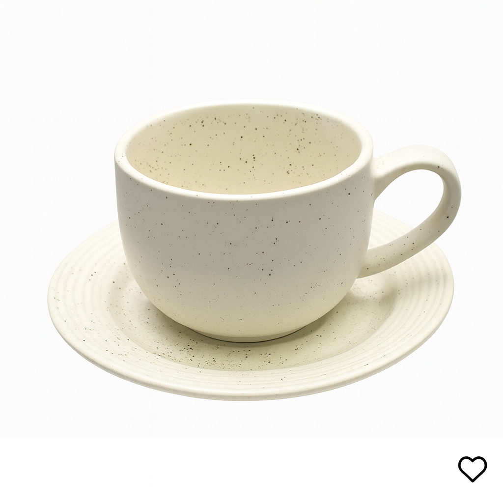 Juego de tazas y platillos de porcelana | 220 ml – 6 piezas