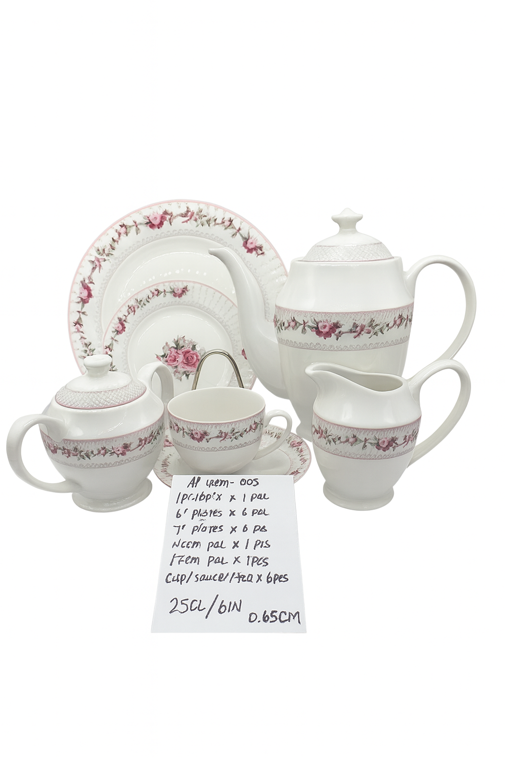 Vajilla de 22 piezas con estampado