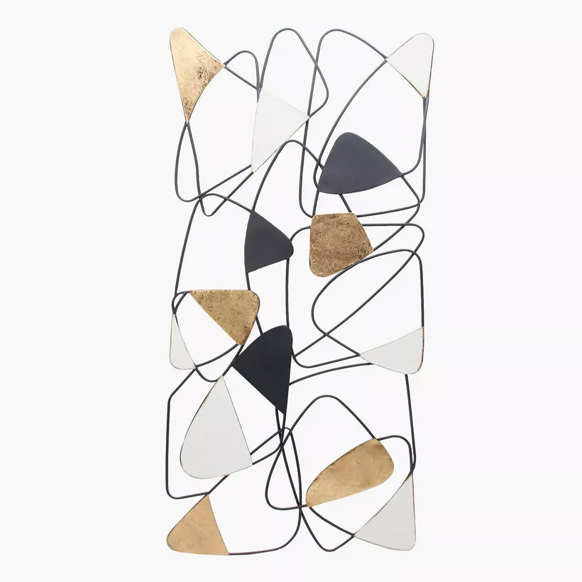 Adorno de Metal Decorativo para Pared – Diseño Abstracto Vertical ✨🏡