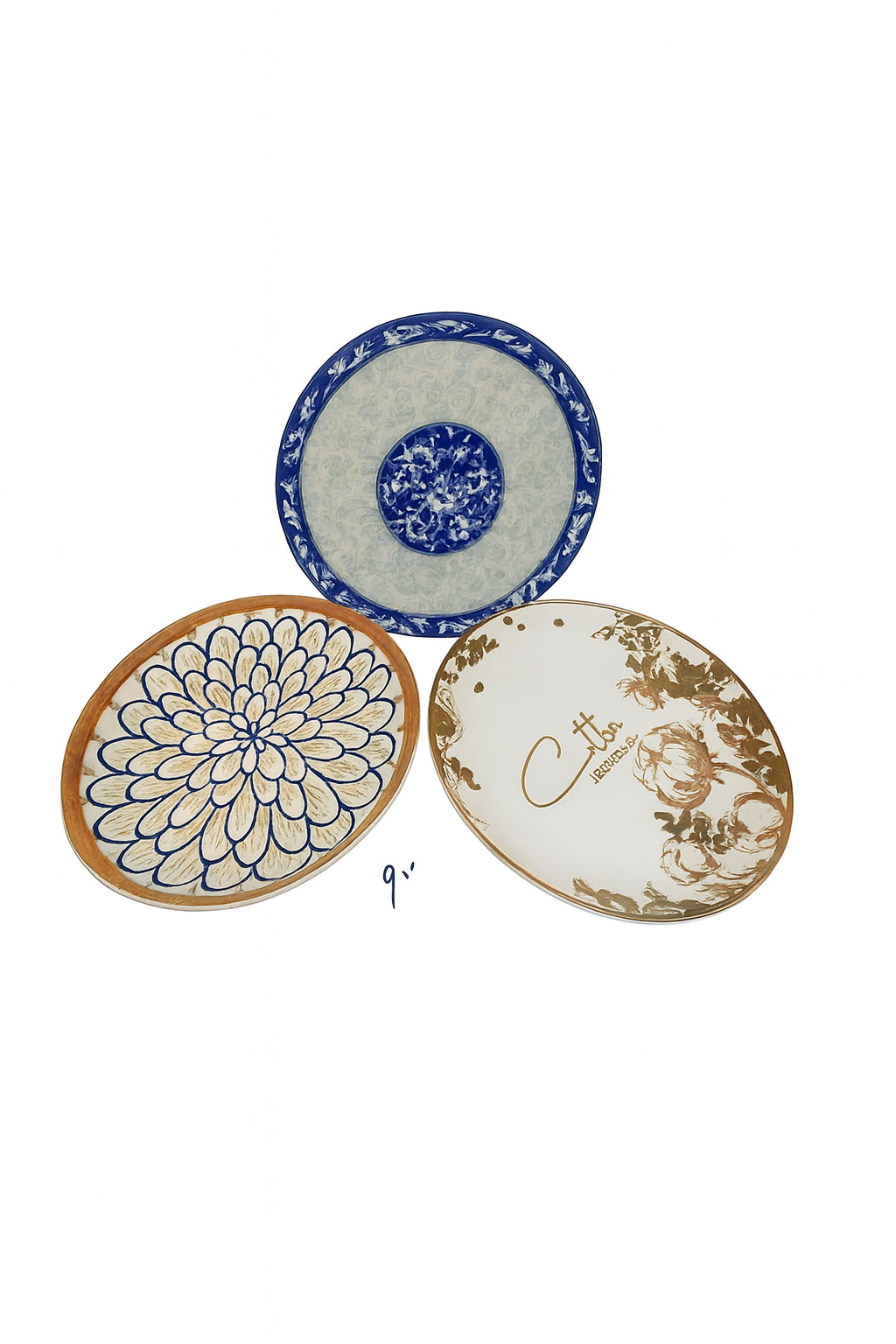 9" Plato con estampado