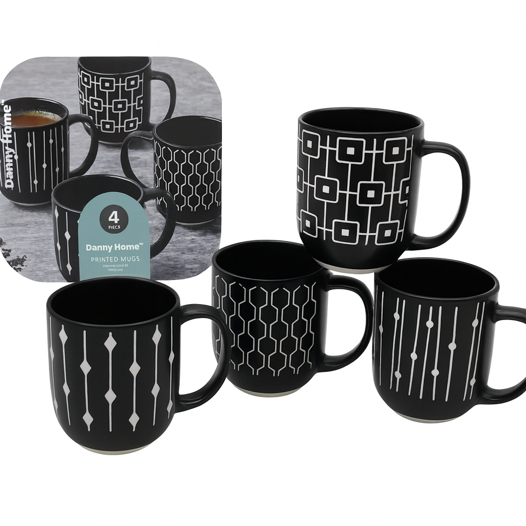 Juego de tazas de porcelana | 400 ml – 4 piezas