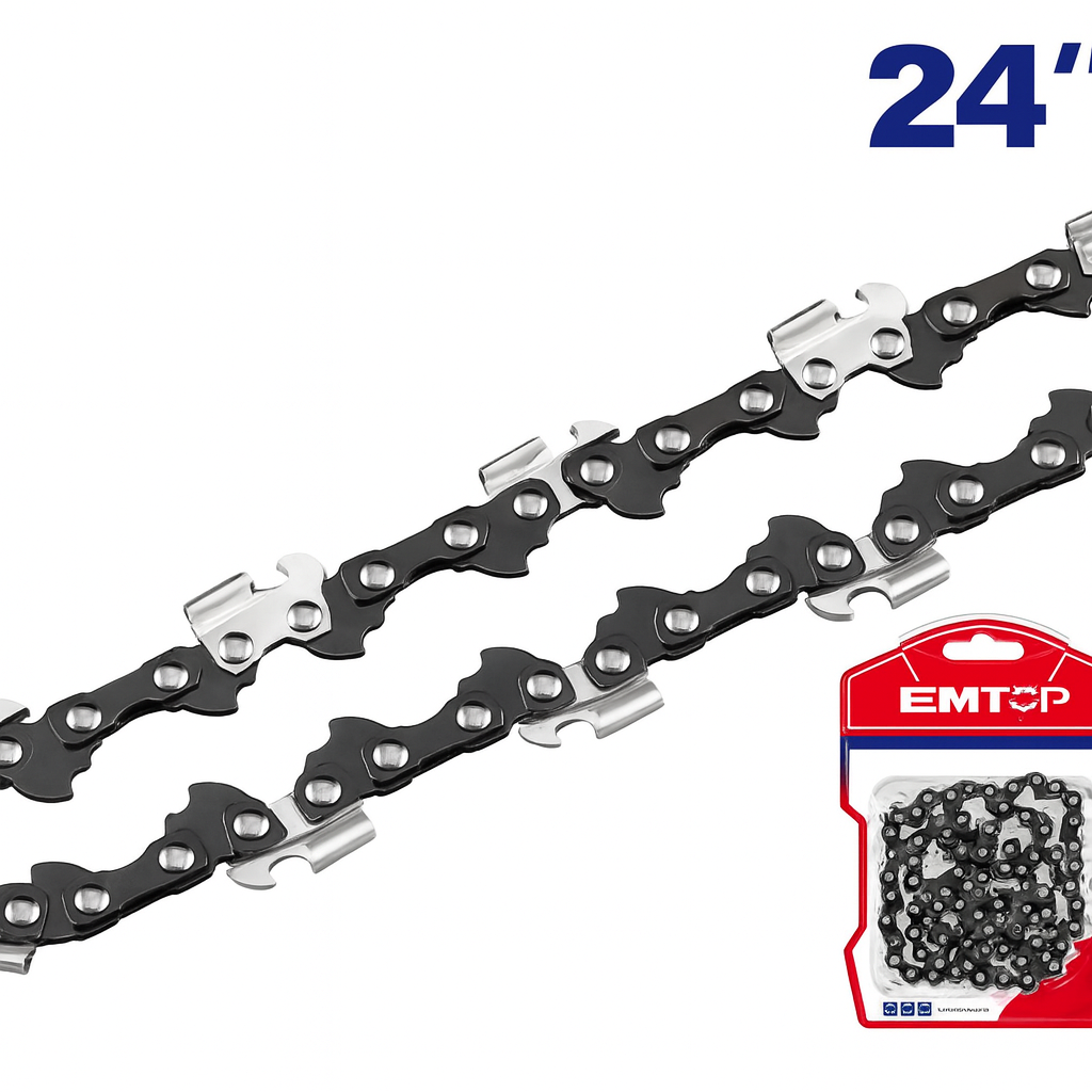 Cadena para motosierra EMTOP 24" (600 mm) compatible con modelo EGCS24621 de gasolina