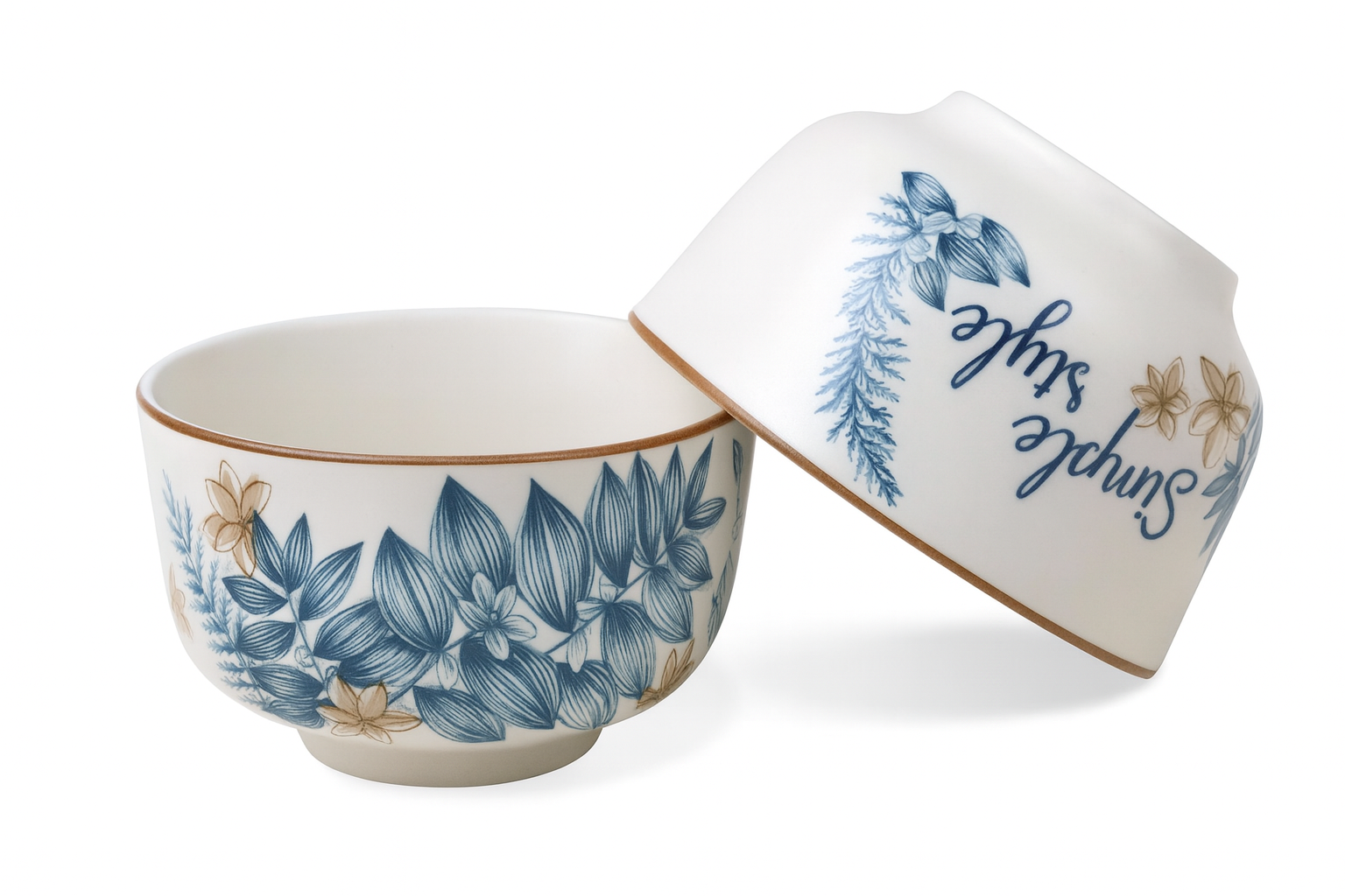 6" Tazón recto con estampado