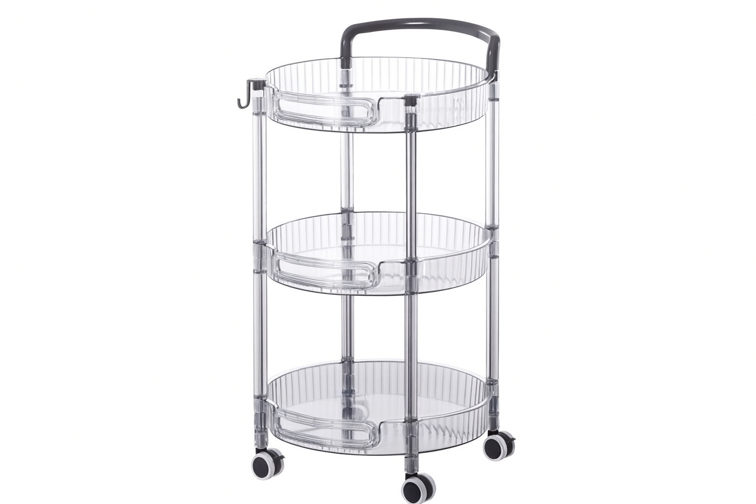 Estante de Plástico de 3 Niveles con Ruedas