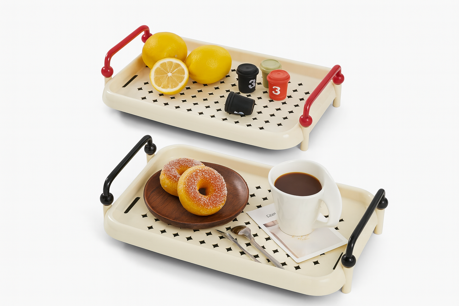 Bandeja con Colador de Plástico