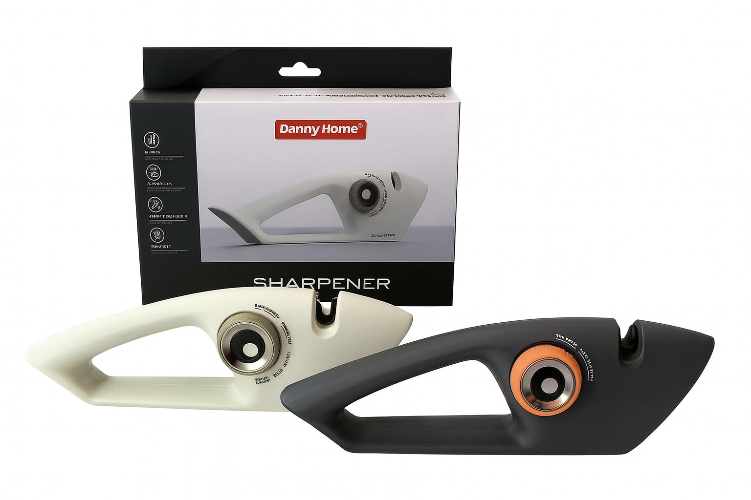 Afilador manual portátil nuevo para cuchillos y tijeras.