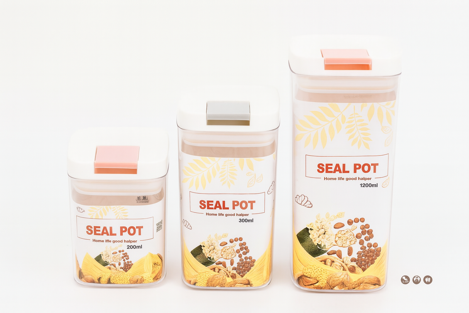 Frasco plástico con tapa hermética