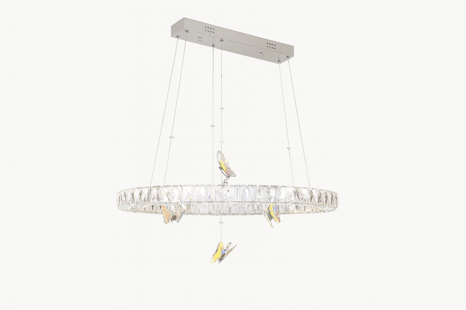 Lámpara Colgante de Cristal LED 32W con Control Remoto