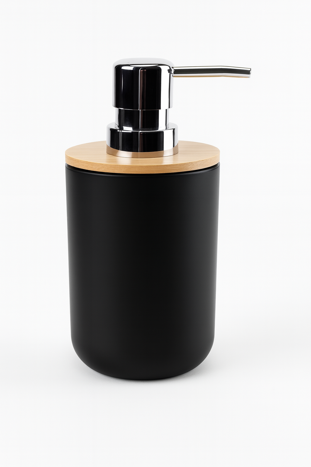 Dispensador para jabon con tapa de bambu