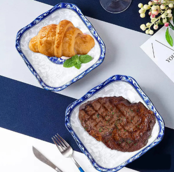 Plato cuadrado de 9.25''