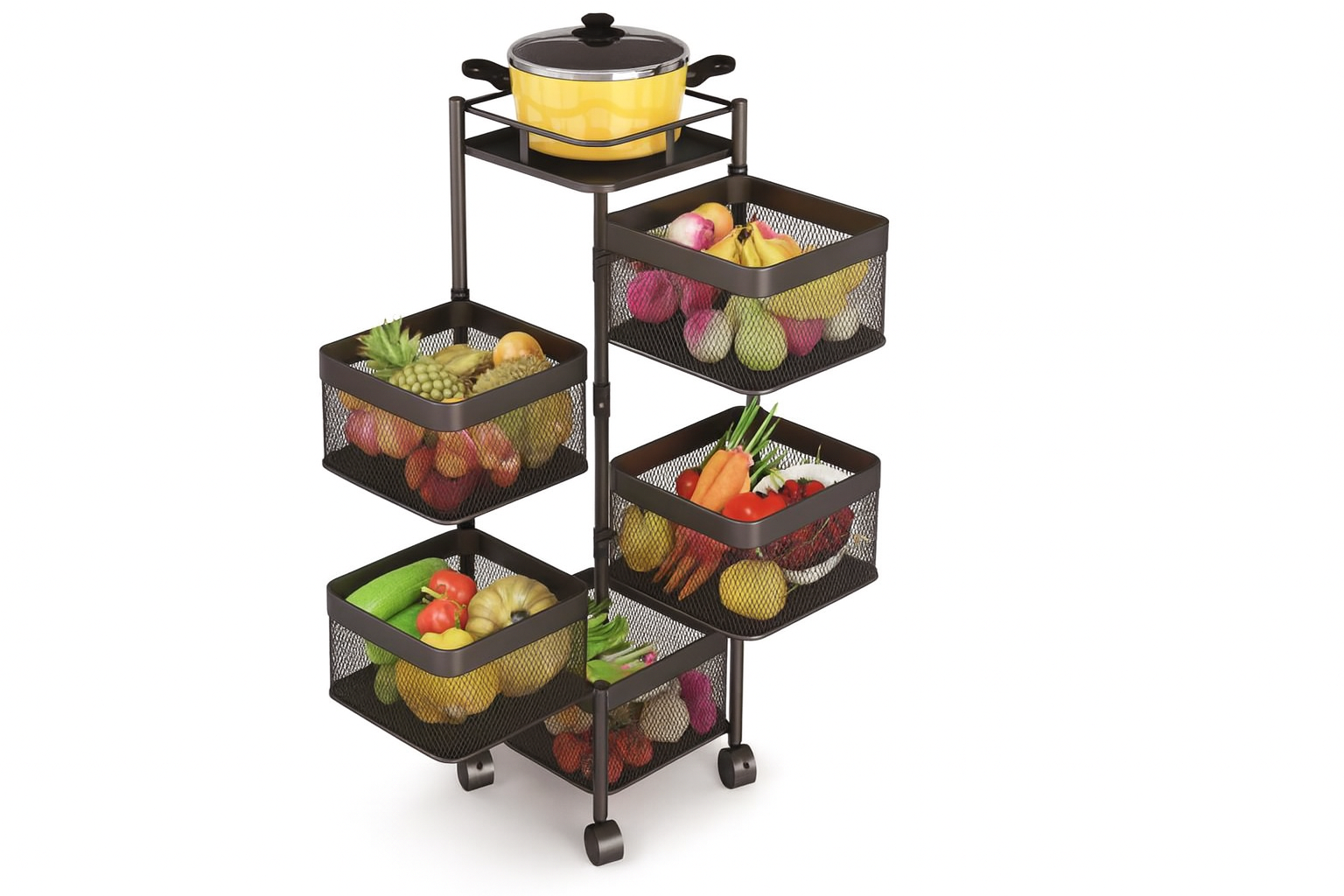 Estante de metal para cocina.