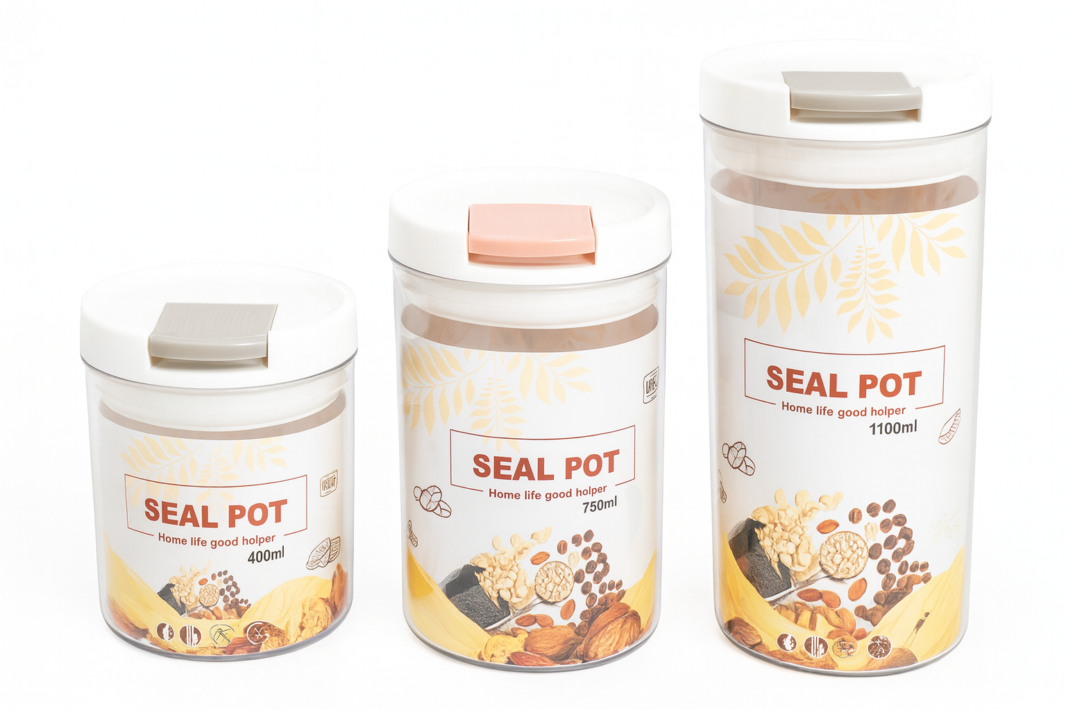 Frasco plástico con tapa hermética