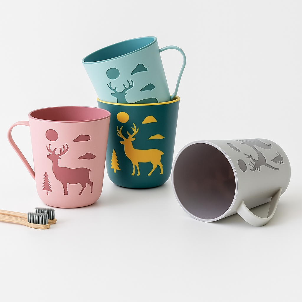 Taza plastica para cepillo de dientes