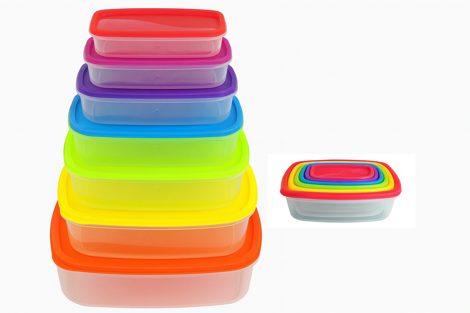 Set de 7 tapones plásticos para conservar alimentos | Diferentes tamaños