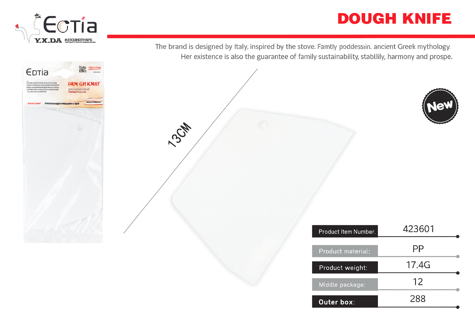 Cuchillo de Plástico para Masa – Resistente, Seguro y Funcional