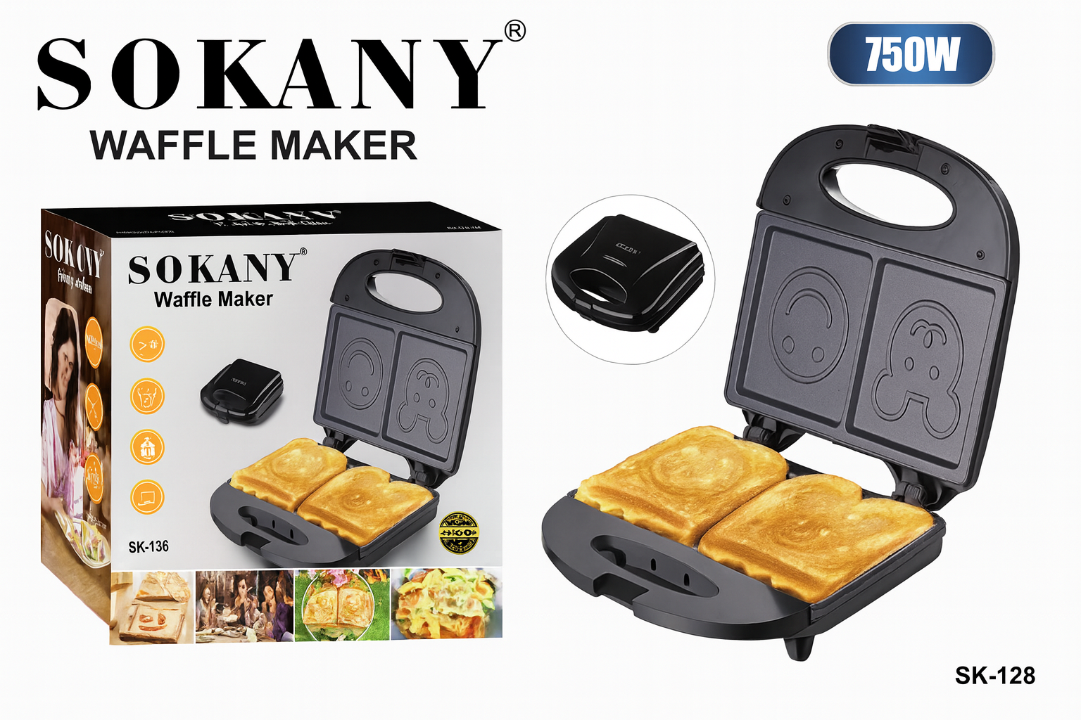 Tostadora 110V – Pan Tostado con Divertidas Caritas