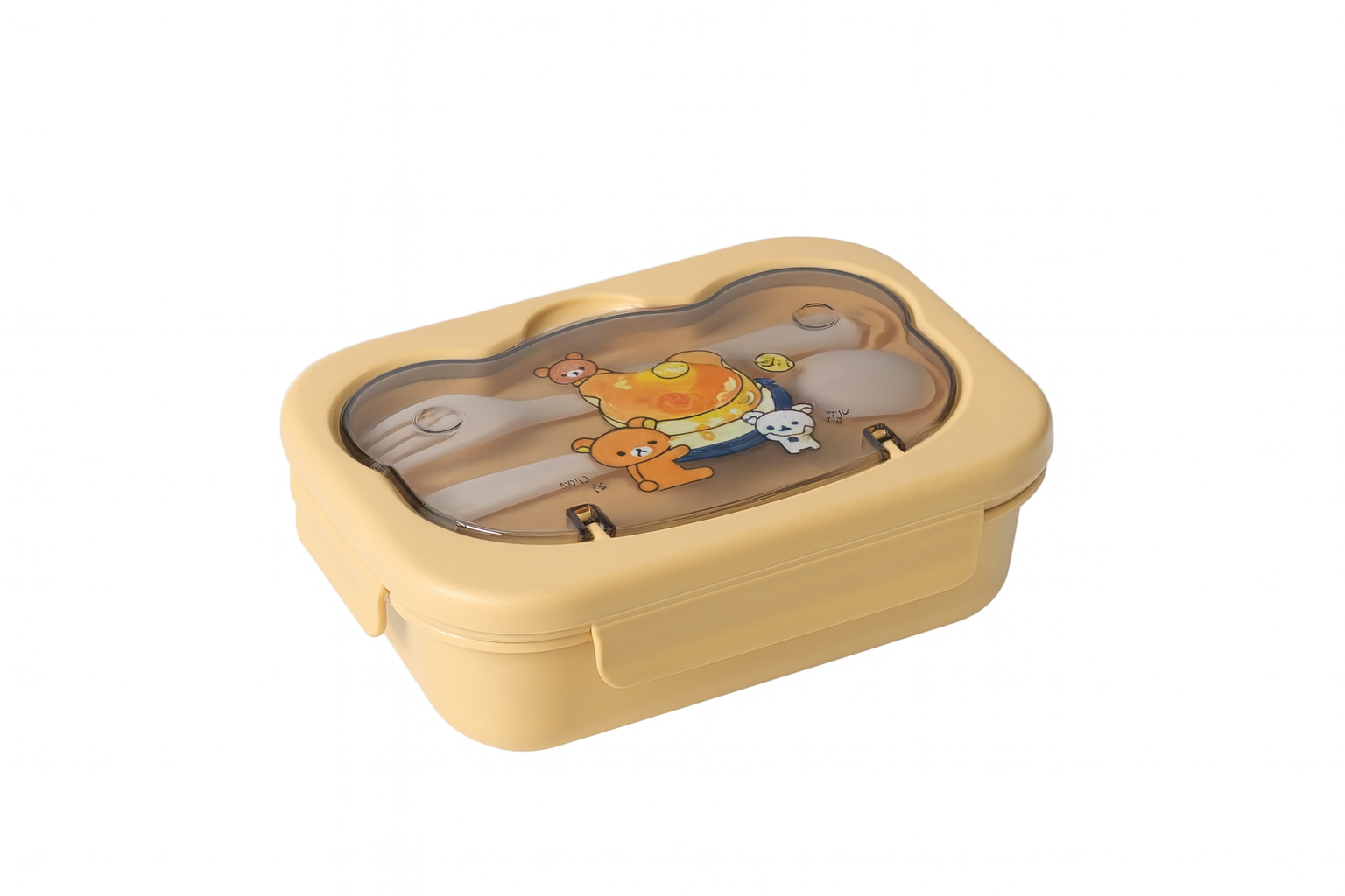 Caja de almuerzo plástica | 18,5 × 13,2 × 7,3 cm