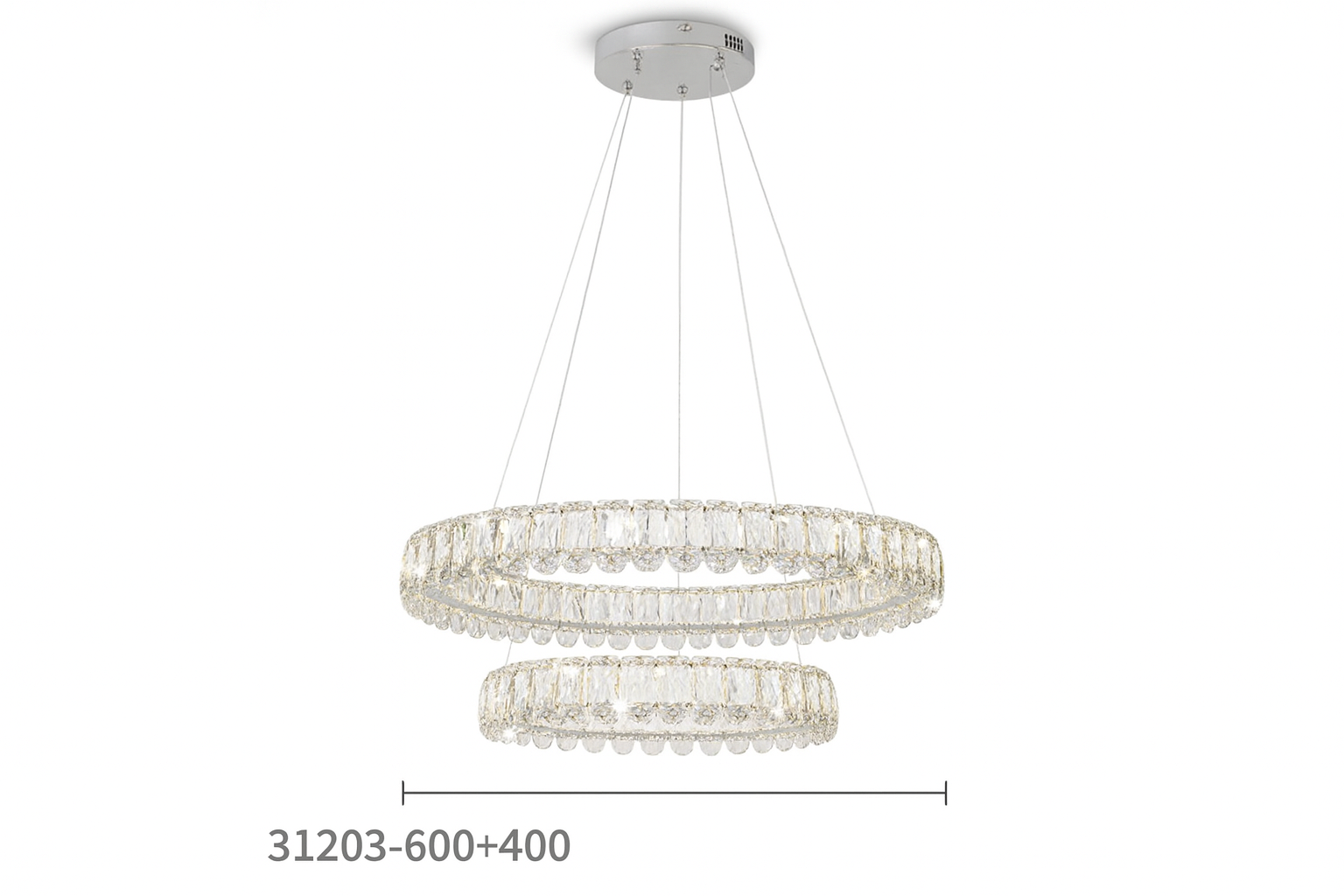 Lámpara Colgante de Cristal LED con Control Remoto