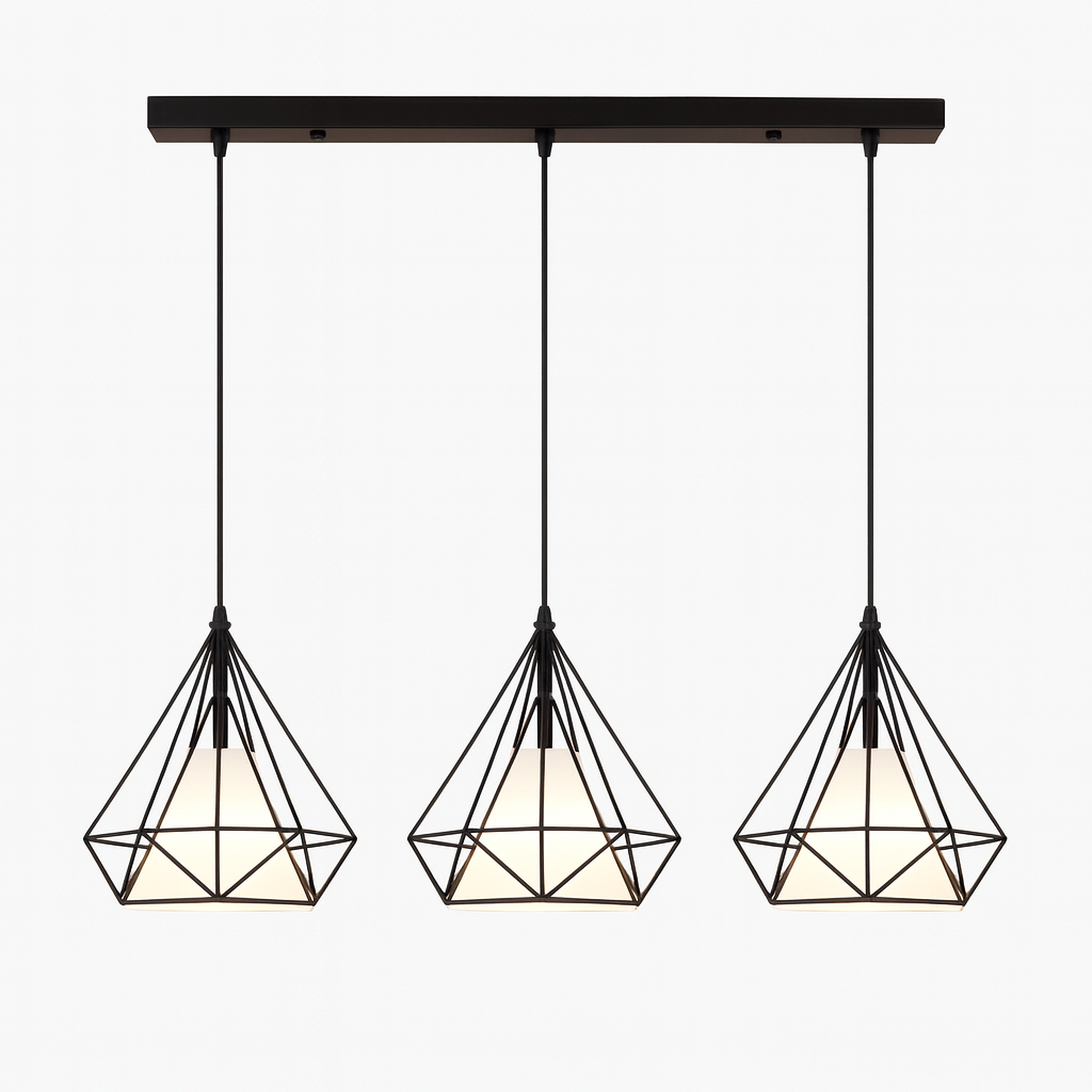 Lámpara colgante de 3 copas