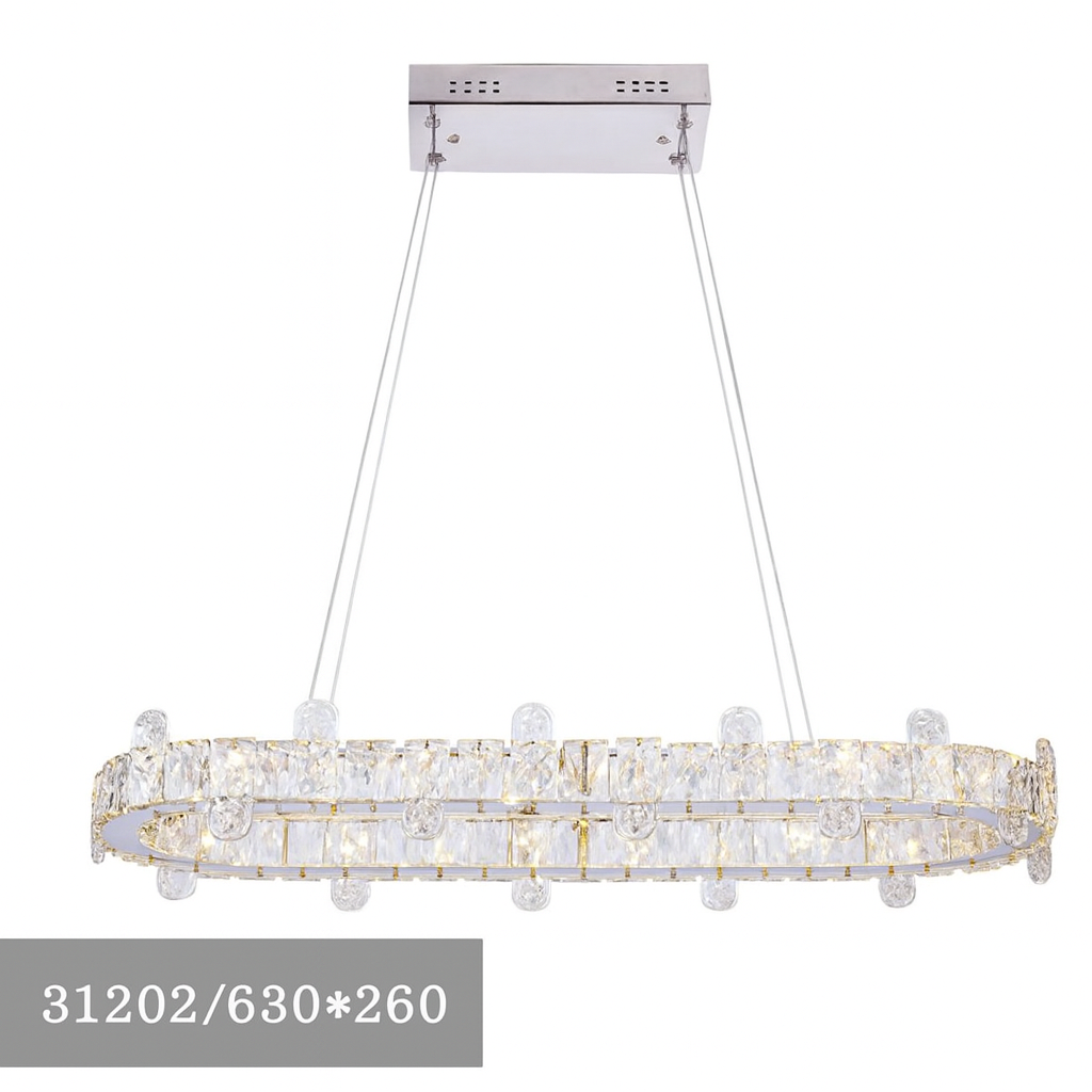 Lámpara Colgante de Cristal LED con Control Remoto