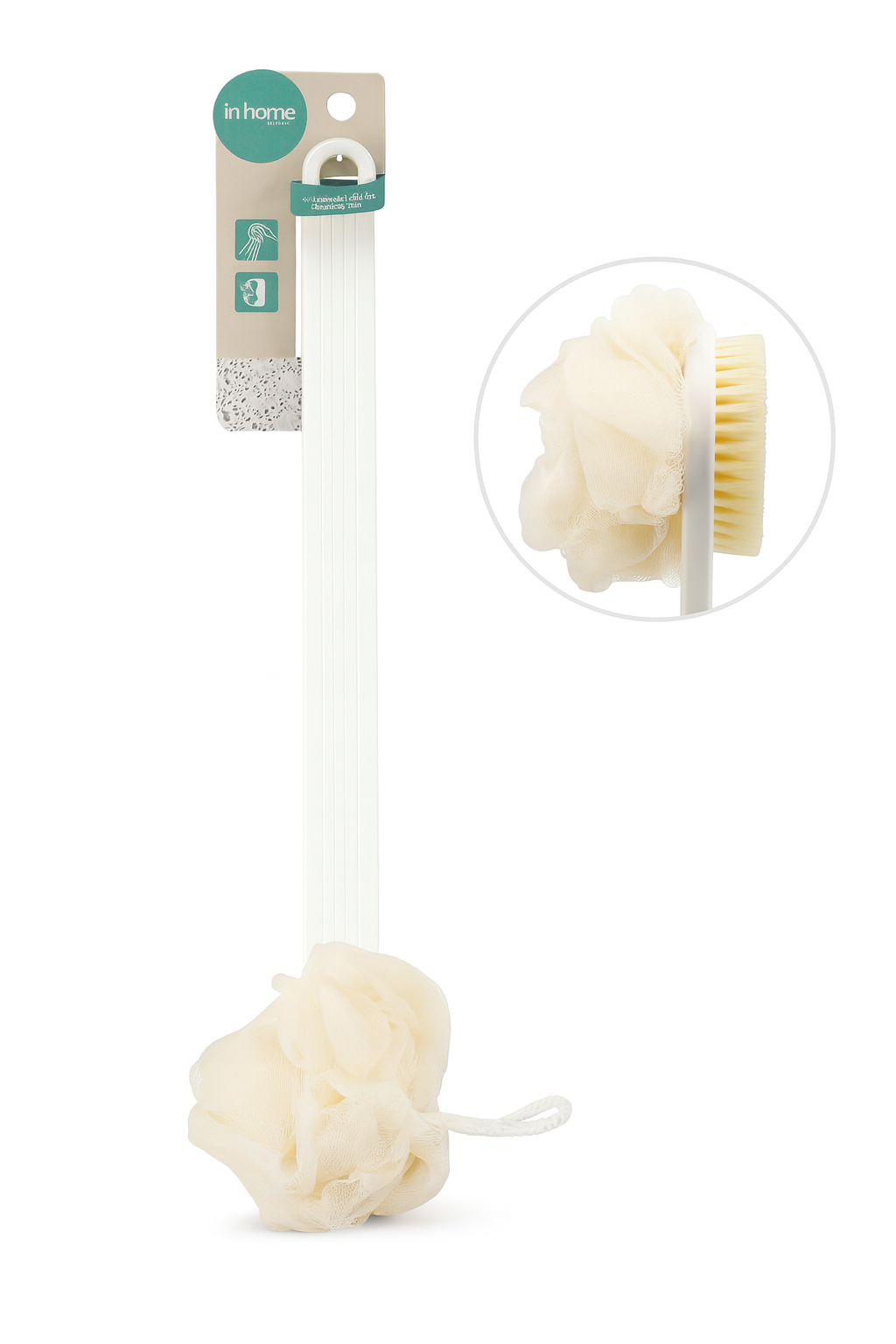 Cepillo de ducha para espalda con mango