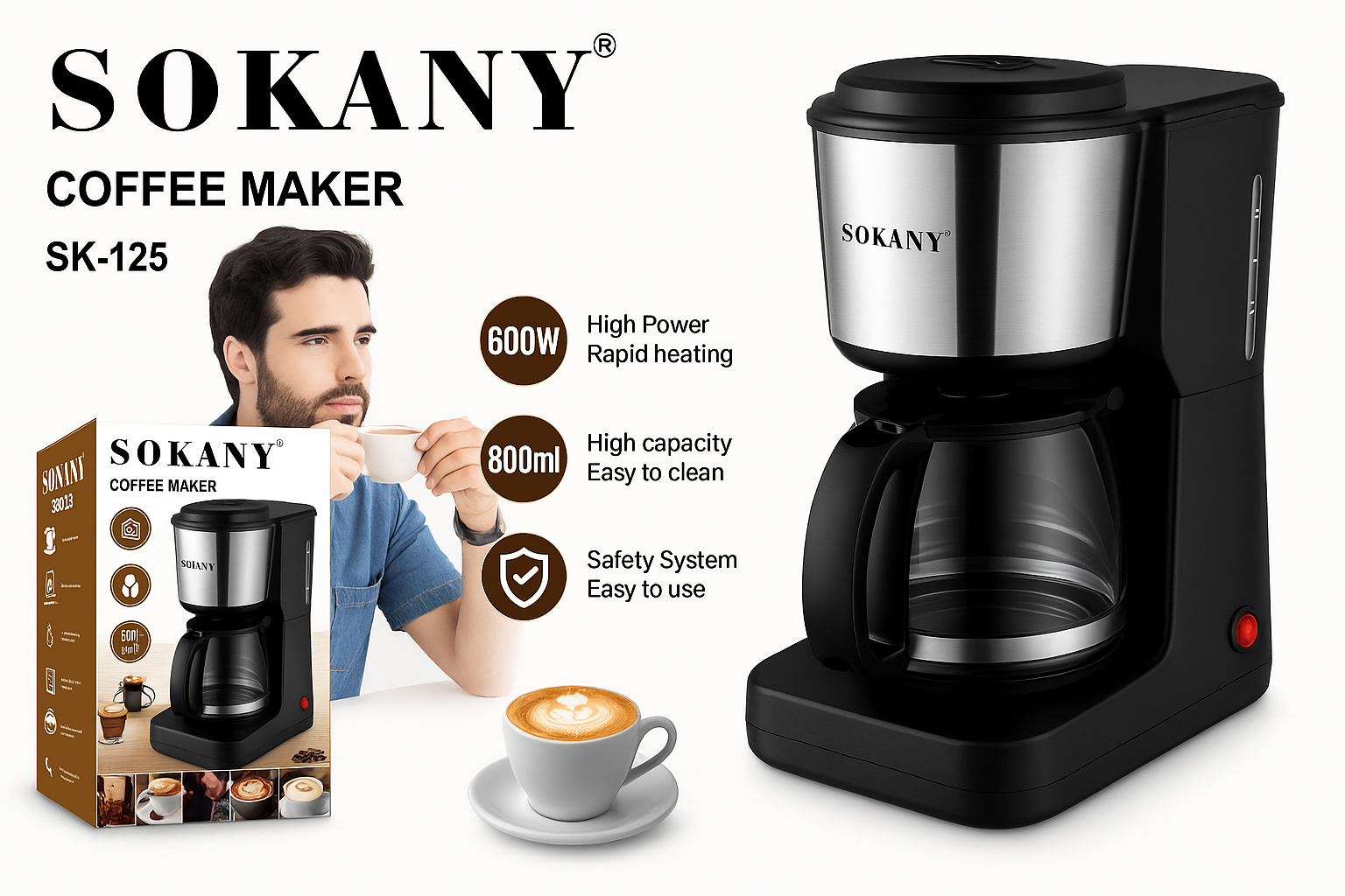 Cafetera Eléctrica 110V – Compacta y Eficiente