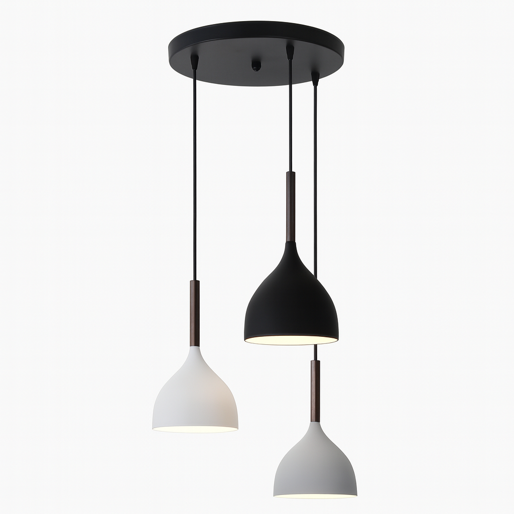 Lámpara colgante de 3 copas