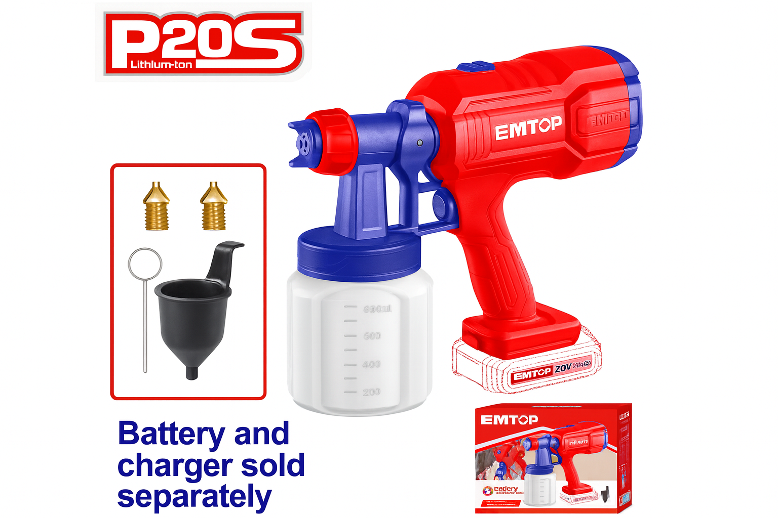 Pistola pulverizadora inalámbrica