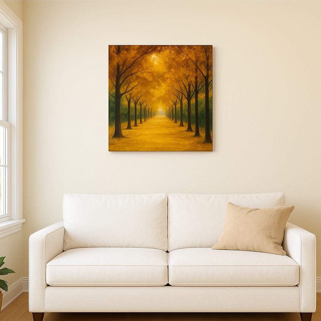 Óleo con marco interno  80×160 cm, pieza artística para decoración de interiores