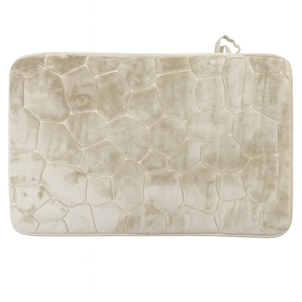 Alfombrilla piedra oscura, beige, 45x70