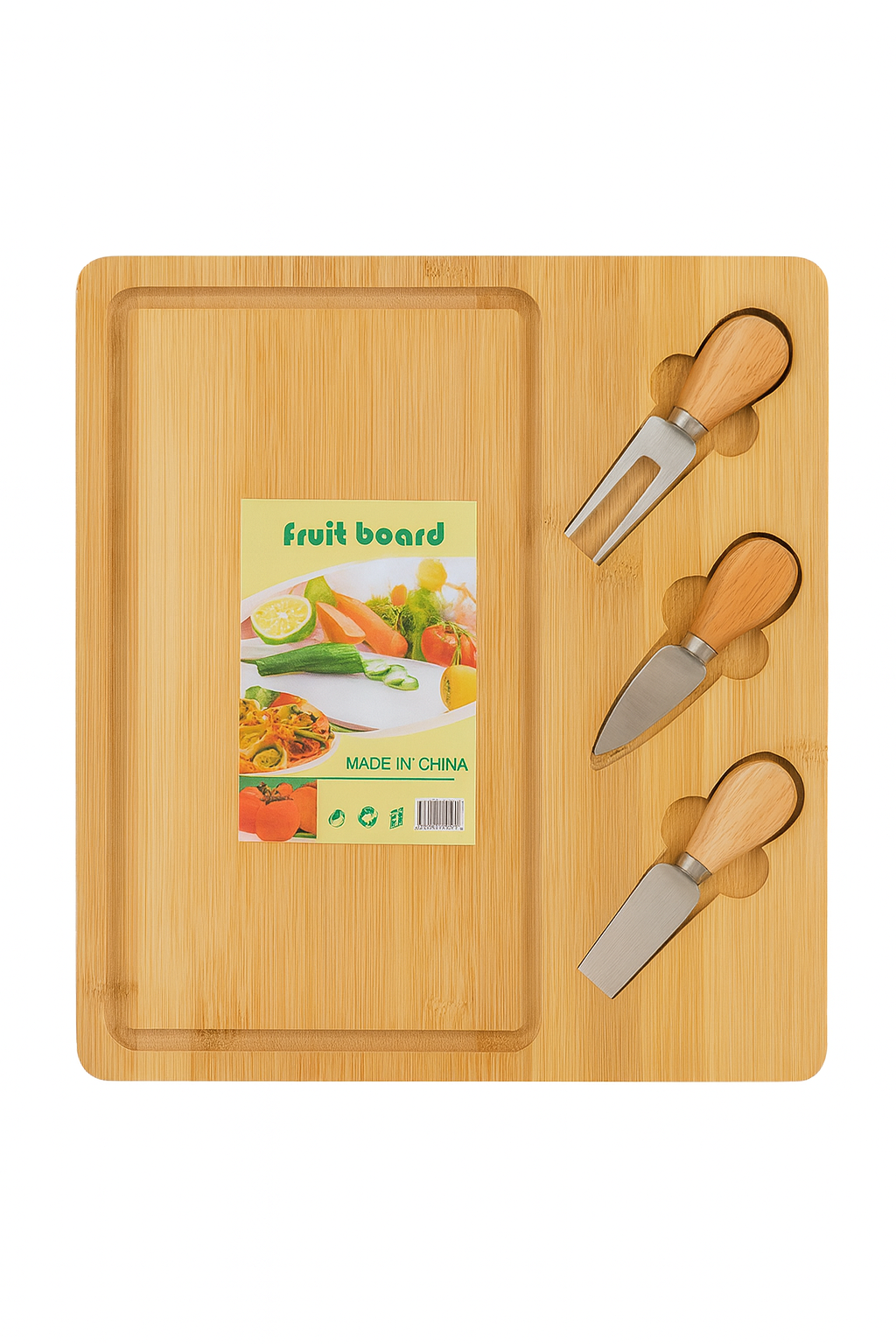 Tabla de bambú para queso 30*40*1.5cm