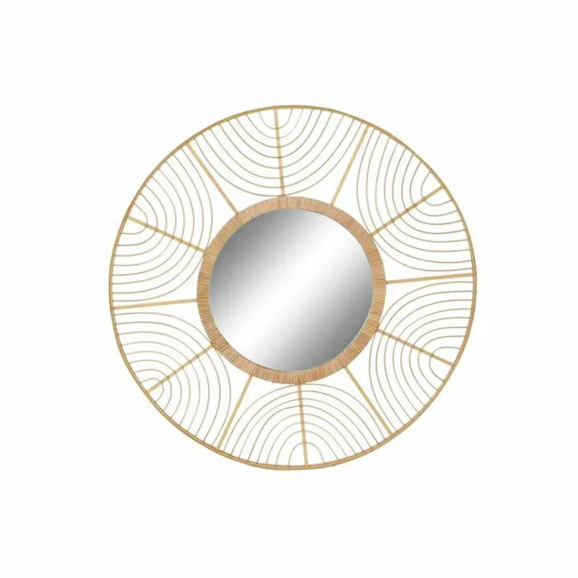 Espejo de Pared Decorativo Circular – Diseño Solar Elegante ✨🏡