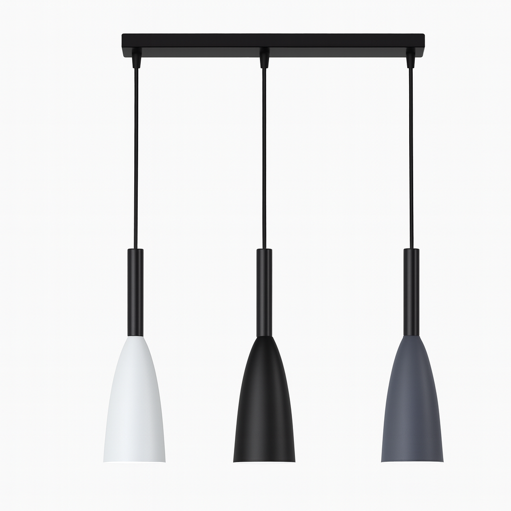 Lámpara colgante de 3 copas