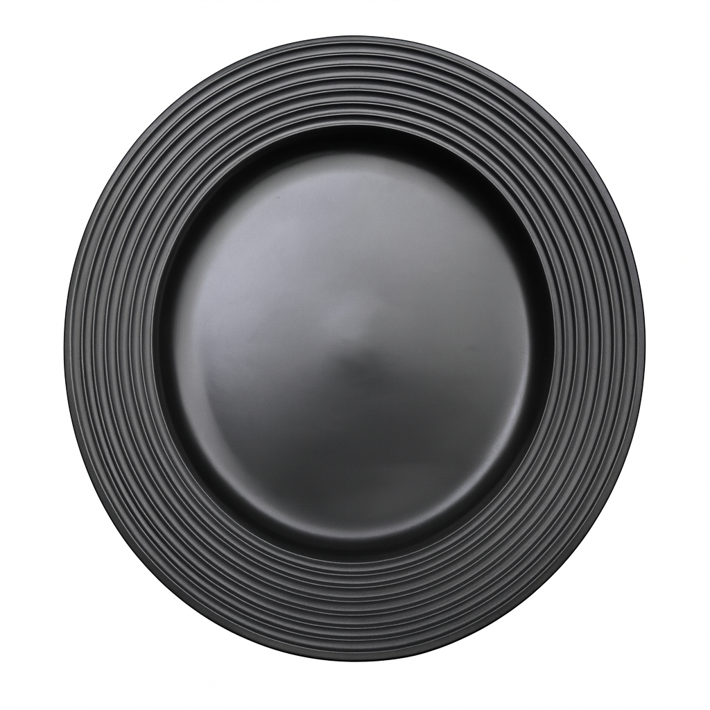 Plato de ceramica individual Negro