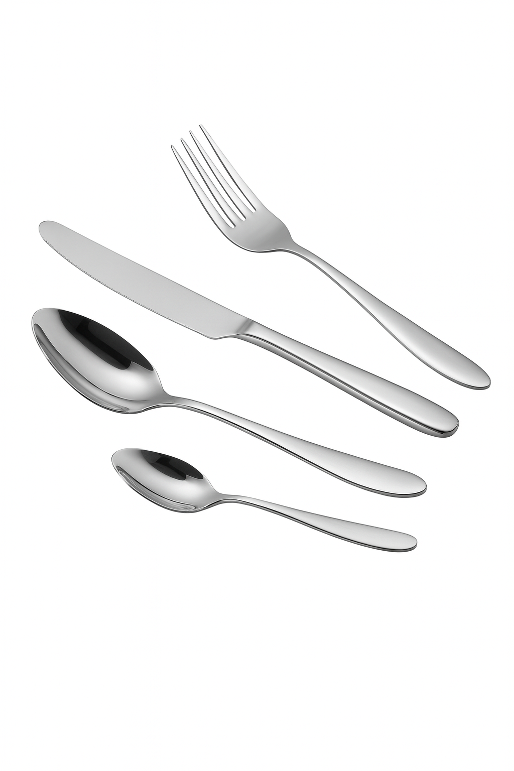 Juego de cuchillo, tenedor y cuchara.