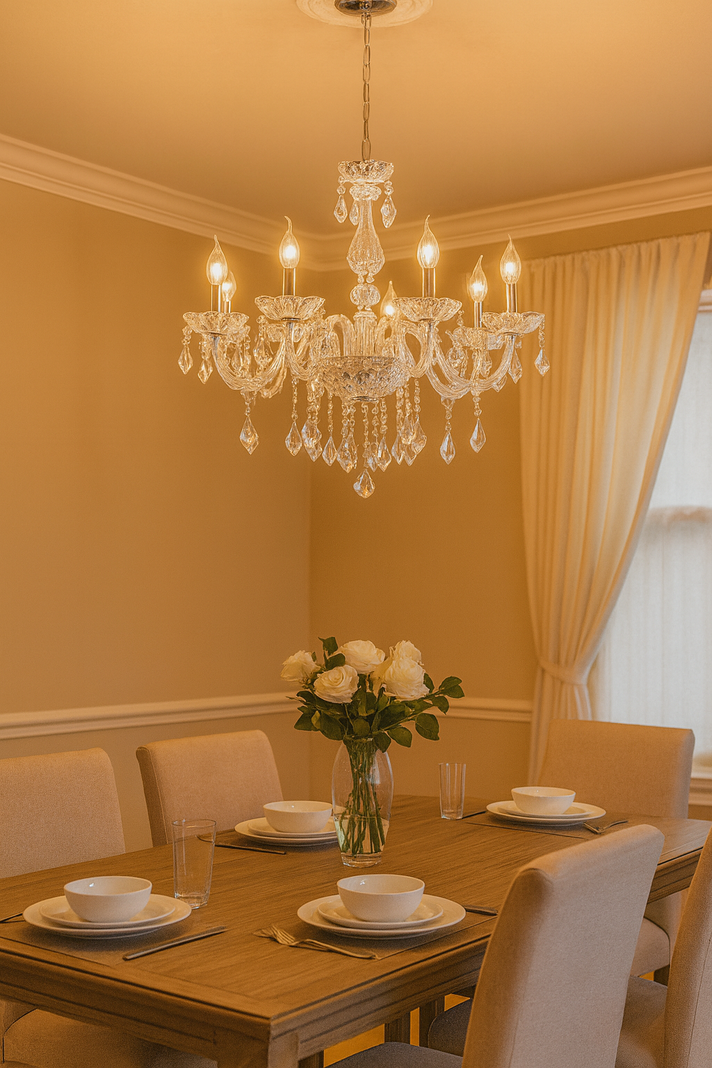 Lámpara colgante de cristal