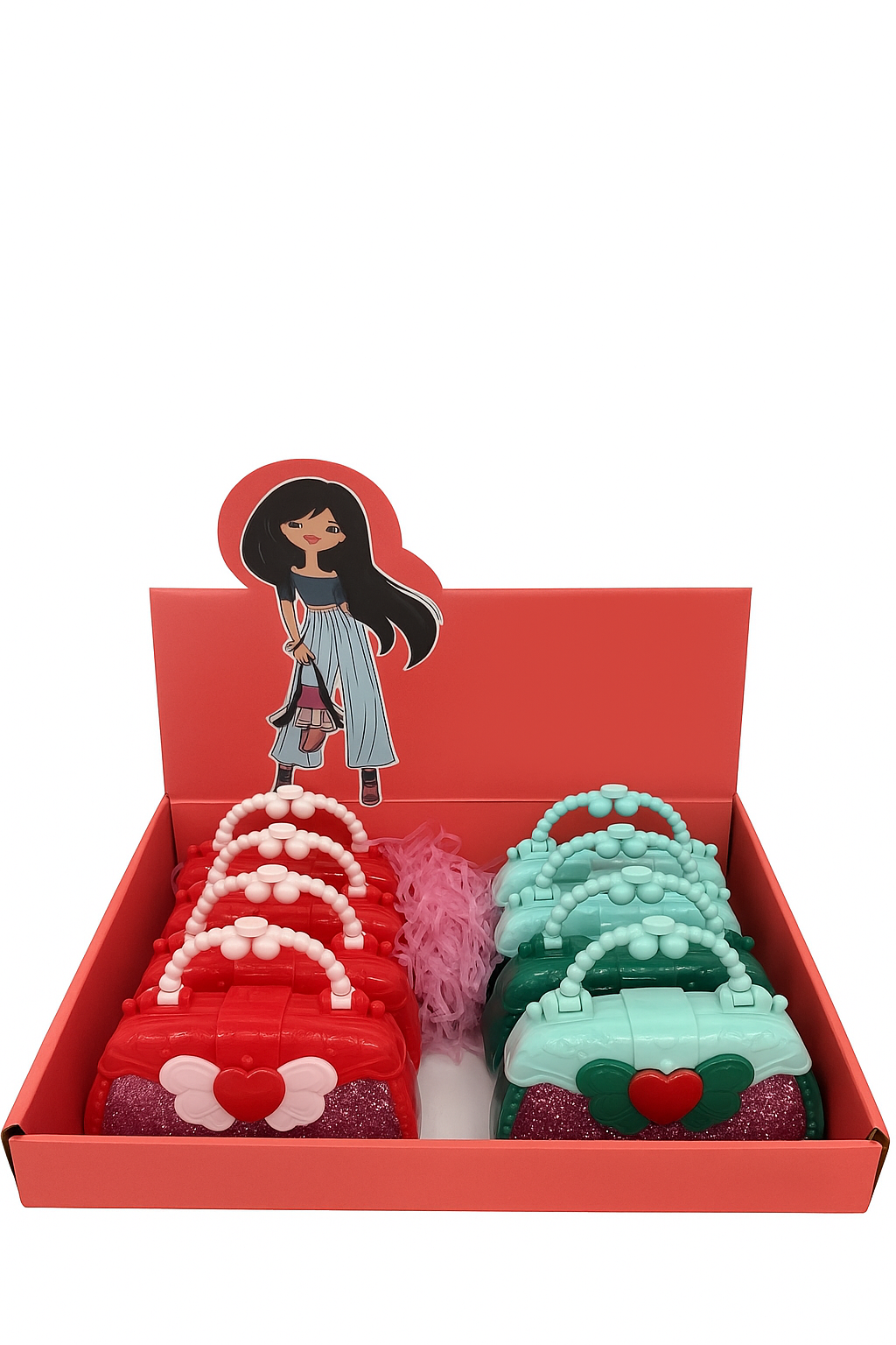 Juguete en forma de cartera para niñas.