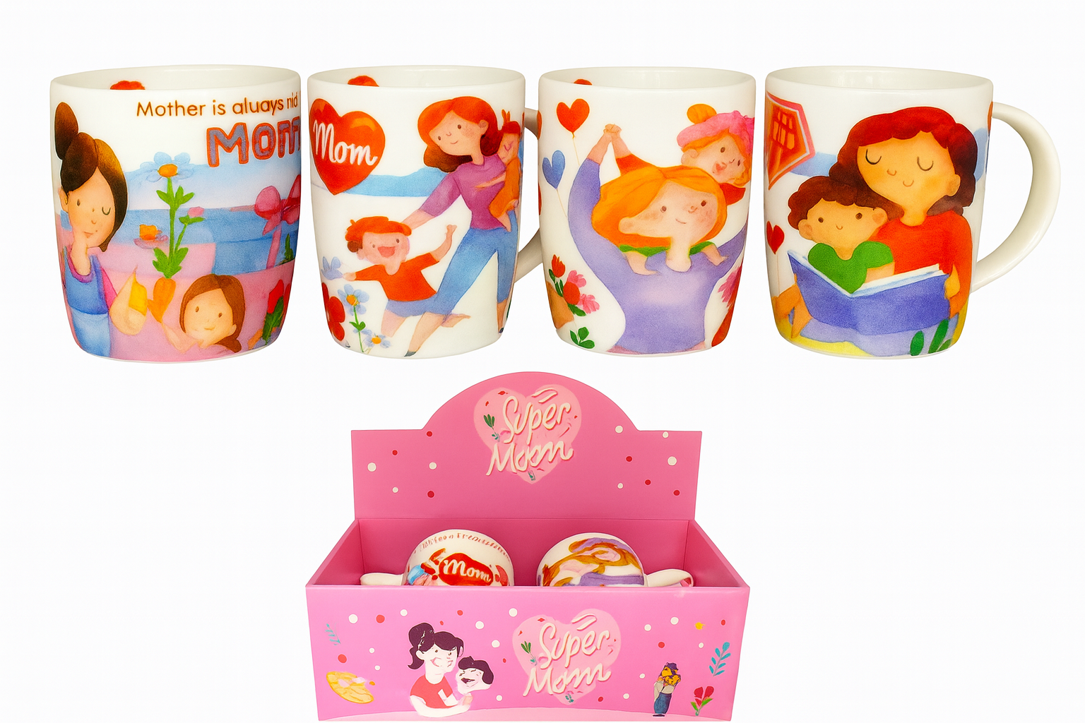 Juego de tazas de cerámica | 320 ml (11 onzas) – 2 piezas