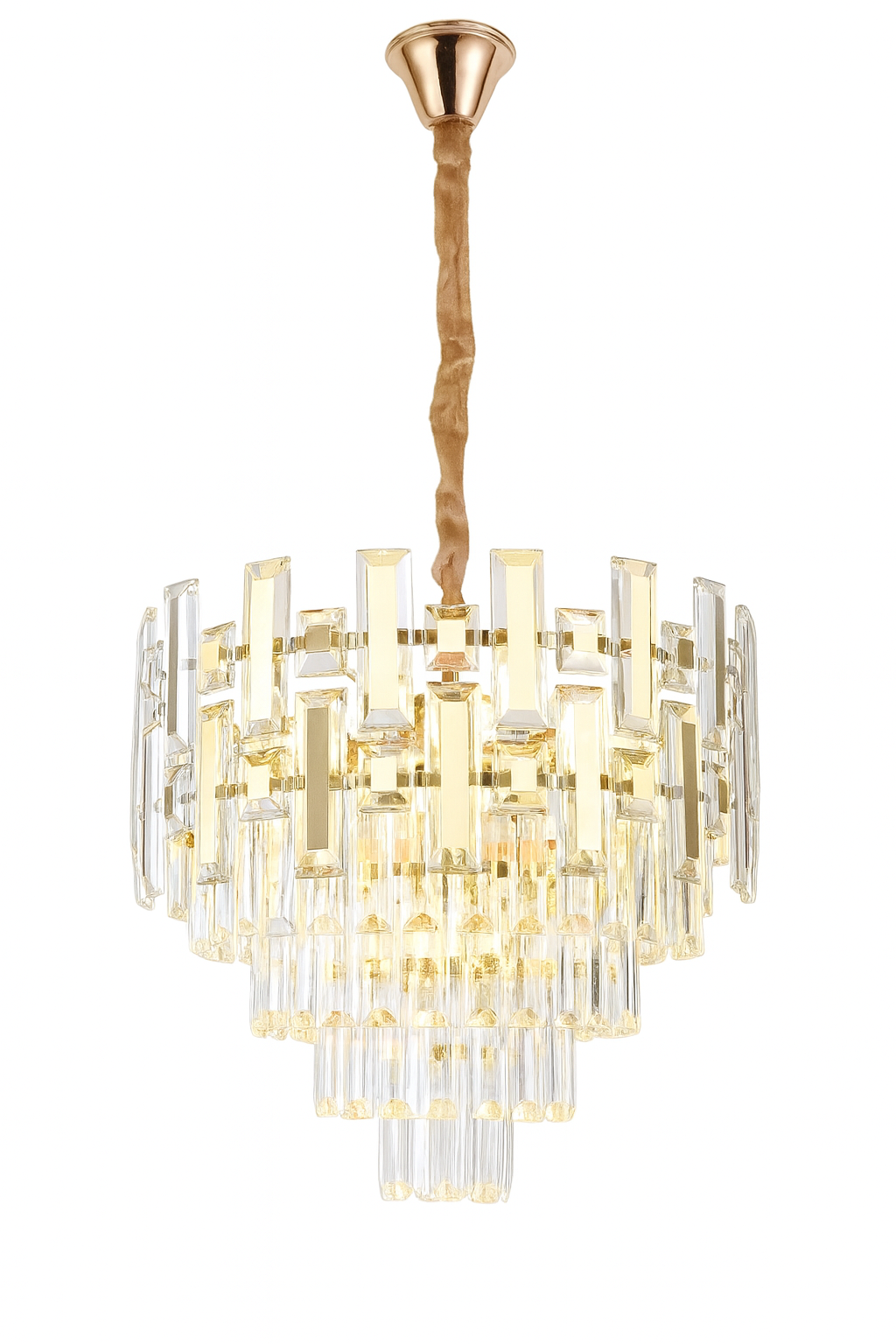 Lámpara de Cristal de Lujo– Dorado Electrolítico